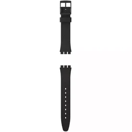 Swatch Gent Black Textured Plastic Strap ASO28B704