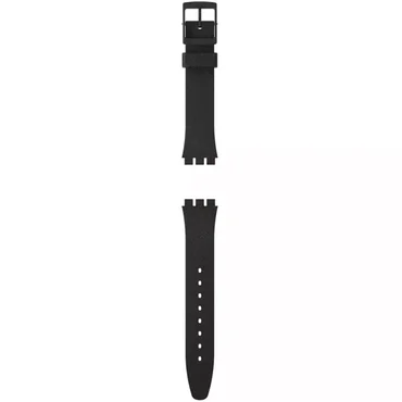Swatch Gent Black Textured Plastic Strap ASO28B704