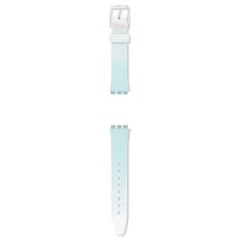 Swatch Gent White-Blue Silicone Strap AGE713