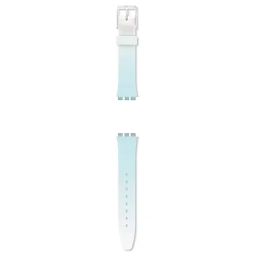 Swatch Gent White-Blue Silicone Strap AGE713