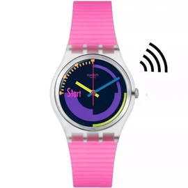Swatch Neon Pink Podium Pay! SO28K112-5300