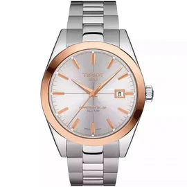 Tissot Gentleman Powermatic 80 Silicium Solid 18K Gold bezel T927.407.41.031.00