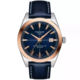 Tissot Gentleman Powermatic 80 Silicium Solid 18K Gold bezel T927.407.46.041.00