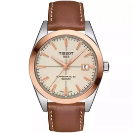 Tissot Gentleman Powermatic 80 Silicium Solid 18K Gold bezel T927.407.46.261.00