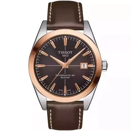 Tissot Gentleman Powermatic 80 Silicium Solid 18K Gold bezel T927.407.46.291.00