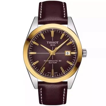 Tissot Gentleman Powermatic 80 Silicium Solid 18K Gold Bezel T927.407.46.291.01